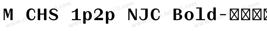 M CHS 1p2p NJC Bold字体转换